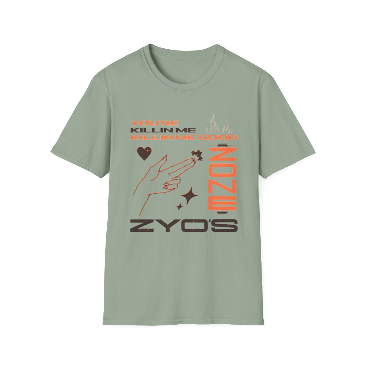 You’re Killin Me Killin Me Good T-Shirt | Graphic Text Heart Finger Gun Design | TWICE Kpop - alternate angle 4, merchandise
