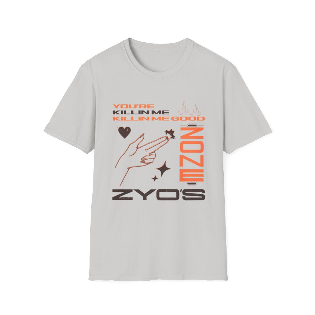 You’re Killin Me Killin Me Good T-Shirt | Graphic Text Heart Finger Gun Design | TWICE Kpop - alternate angle 3, merchandise