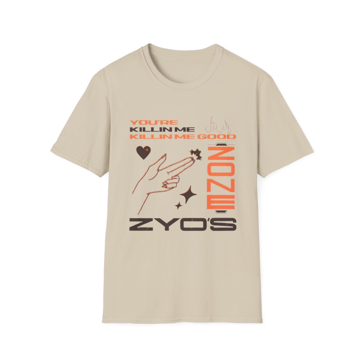 You’re Killin Me Killin Me Good T-Shirt | Graphic Text Heart Finger Gun Design | TWICE Kpop - alternate angle 2, merchandise