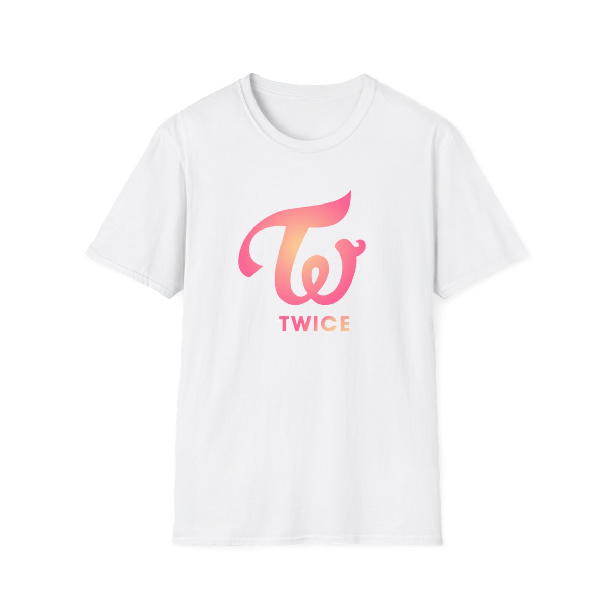 Twice logo T-Shirt | Kpop fan tee, gradient pink logo | TWICE Kpop