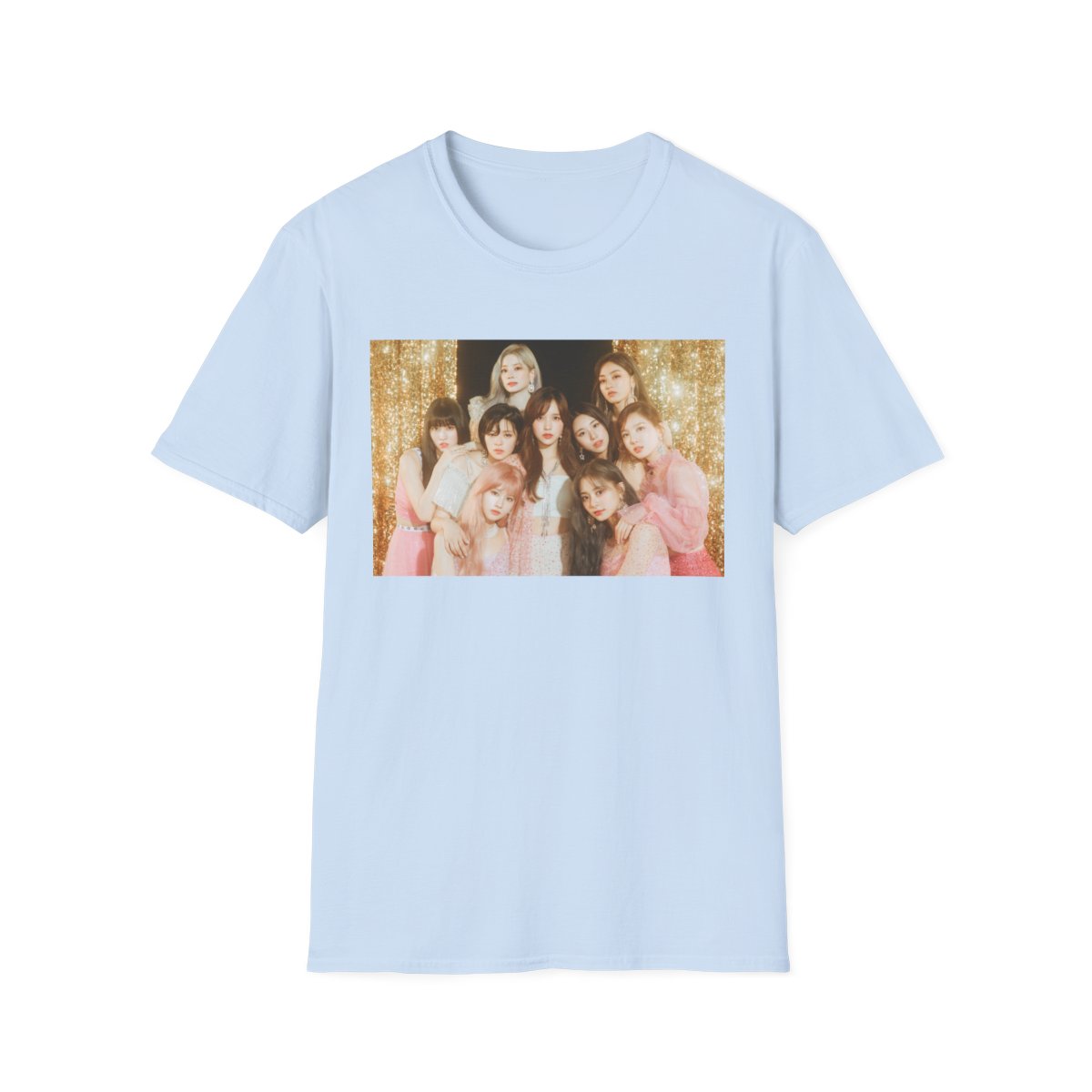 Girl Group Photo T-Shirt | Glitter Backdrop Pop Idol Portrait | TWICE Kpop - alternate angle 5, merchandise