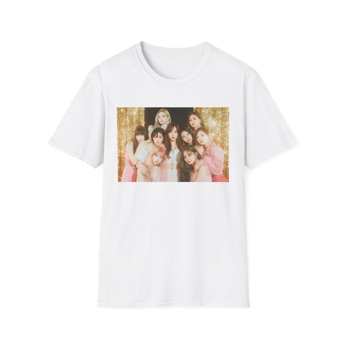 Girl Group Photo T-Shirt | Glitter Backdrop Pop Idol Portrait | TWICE Kpop