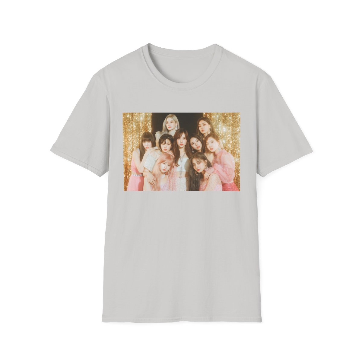 Girl Group Photo T-Shirt | Glitter Backdrop Pop Idol Portrait | TWICE Kpop - alternate angle 4, merchandise