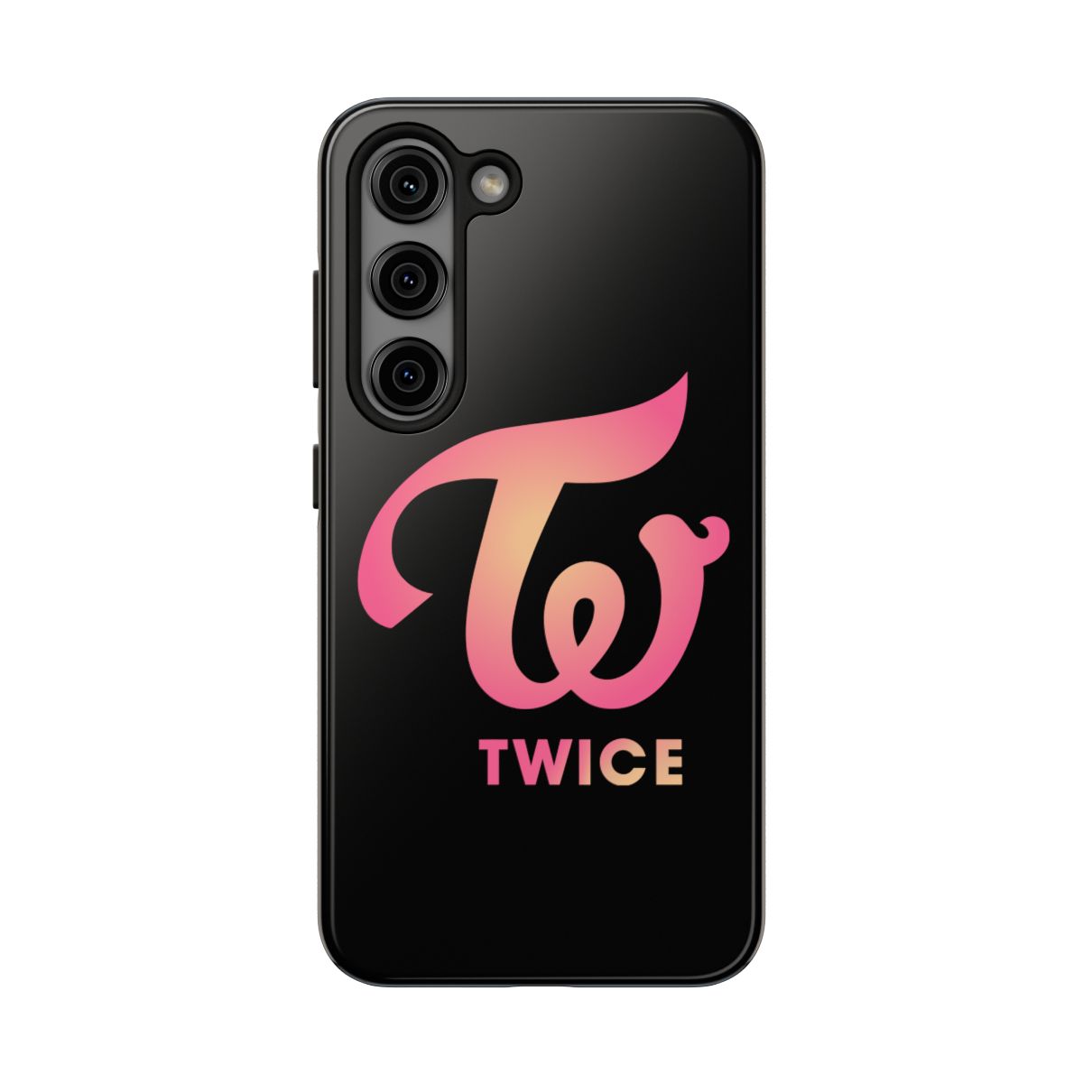 Pink Gradient TW Logo phone case | Tough Phone Case | TWICE Kpop - alternate angle 1, merchandise