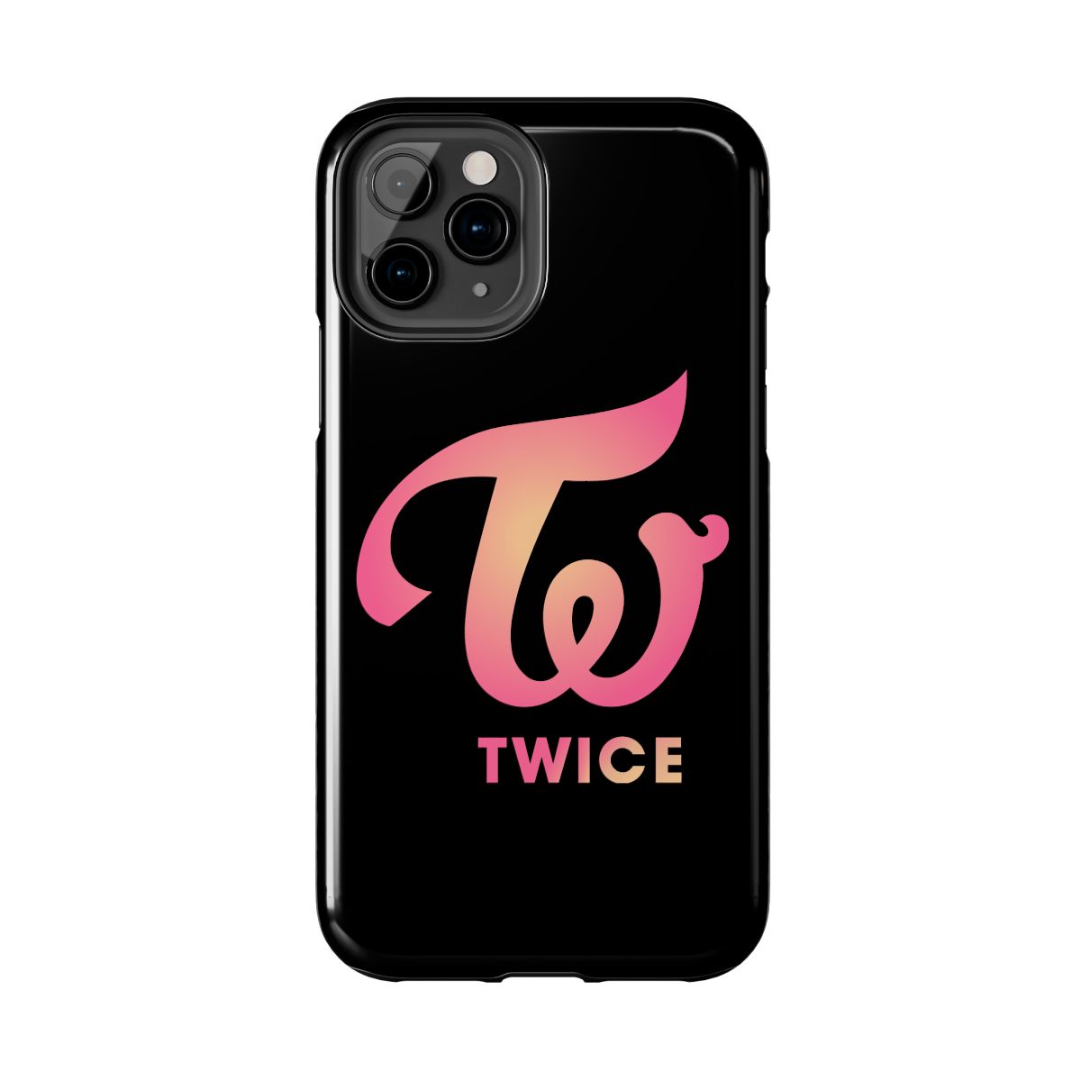 Pink Gradient TW Logo phone case | Tough Phone Case | TWICE Kpop - alternate angle 3, merchandise