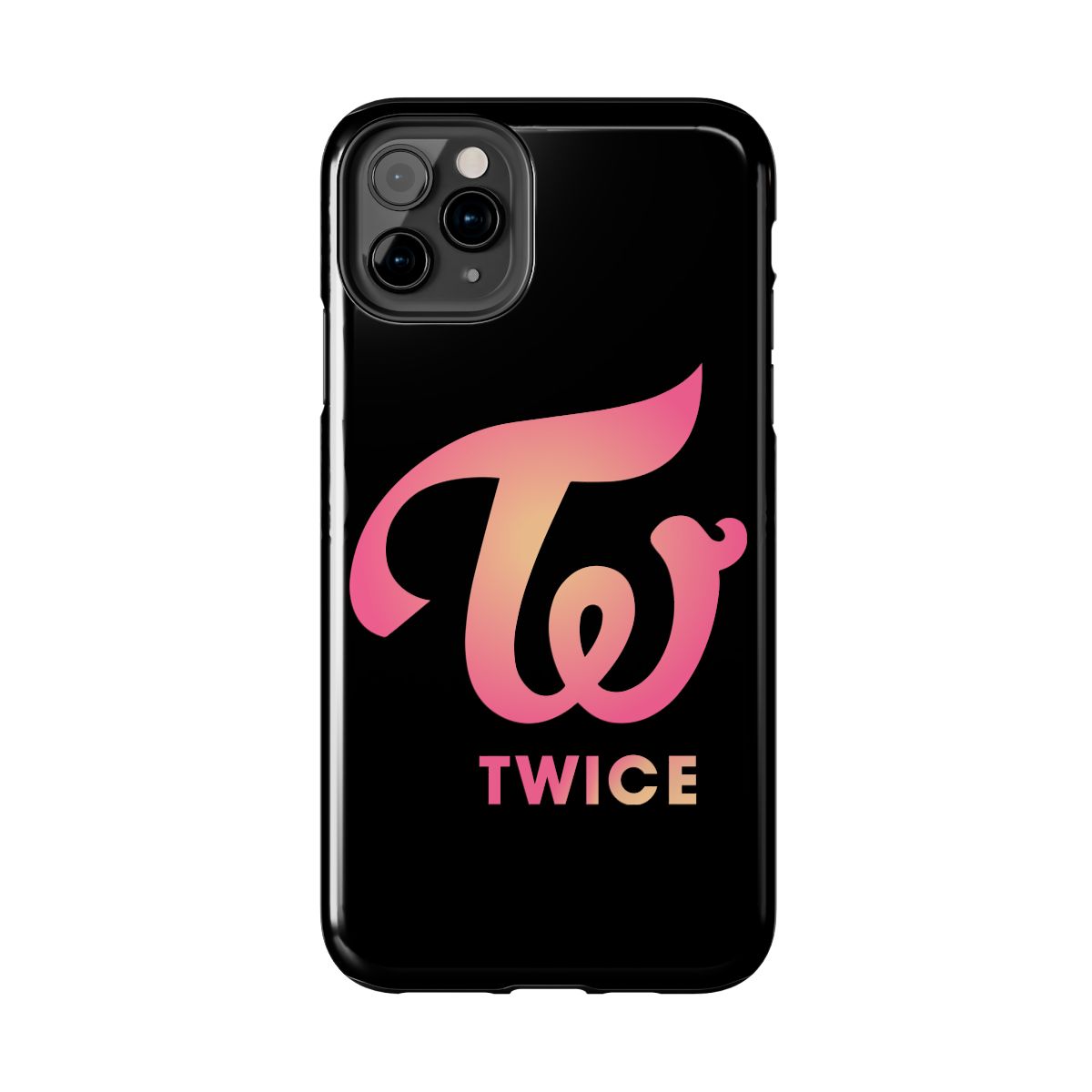 Pink Gradient TW Logo phone case | Tough Phone Case | TWICE Kpop - alternate angle 5, merchandise