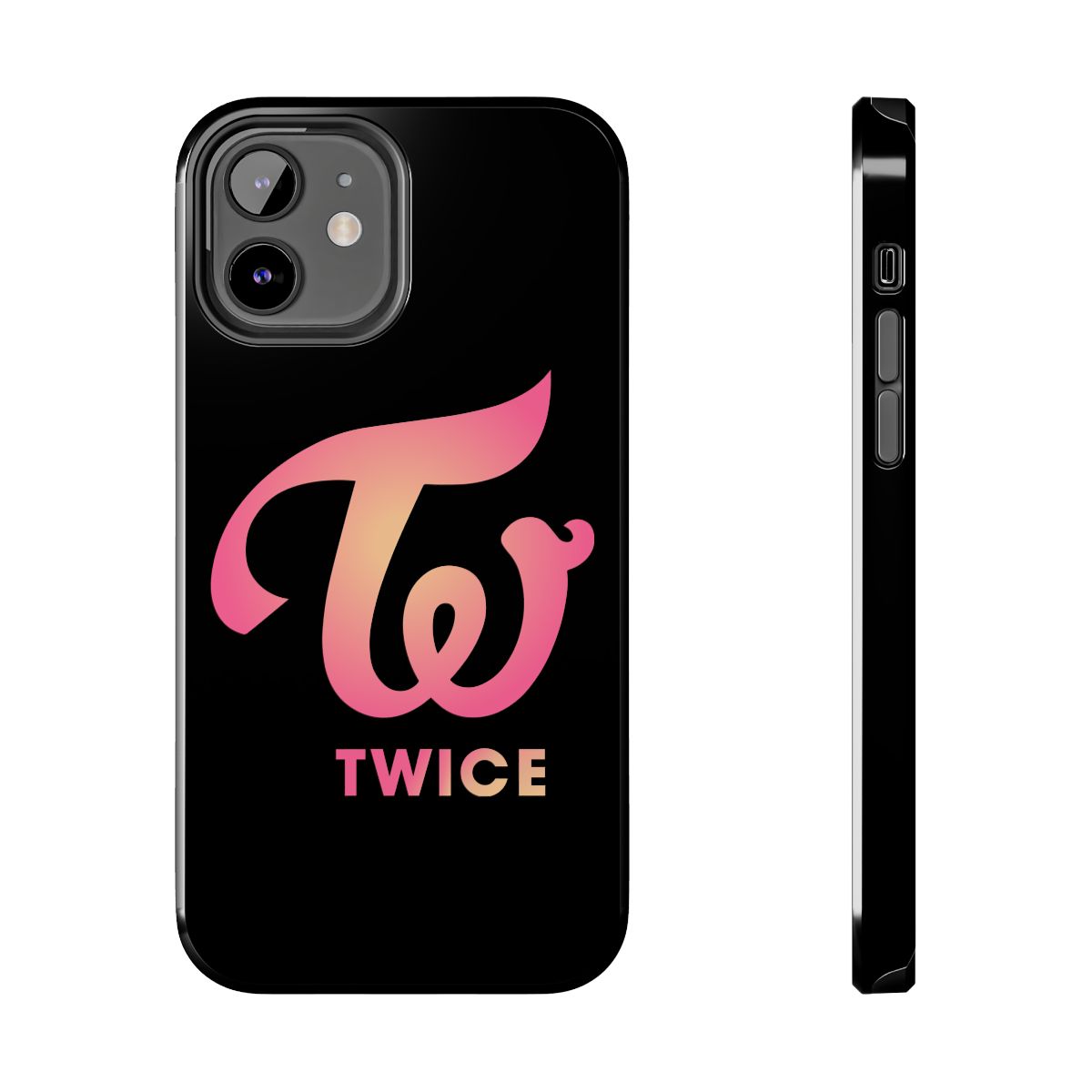 Pink Gradient TW Logo phone case | Tough Phone Case | TWICE Kpop - alternate angle 5, merchandise